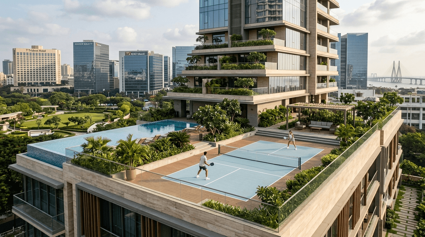 Pickleball Court in BKC at a Single-Tower Residence